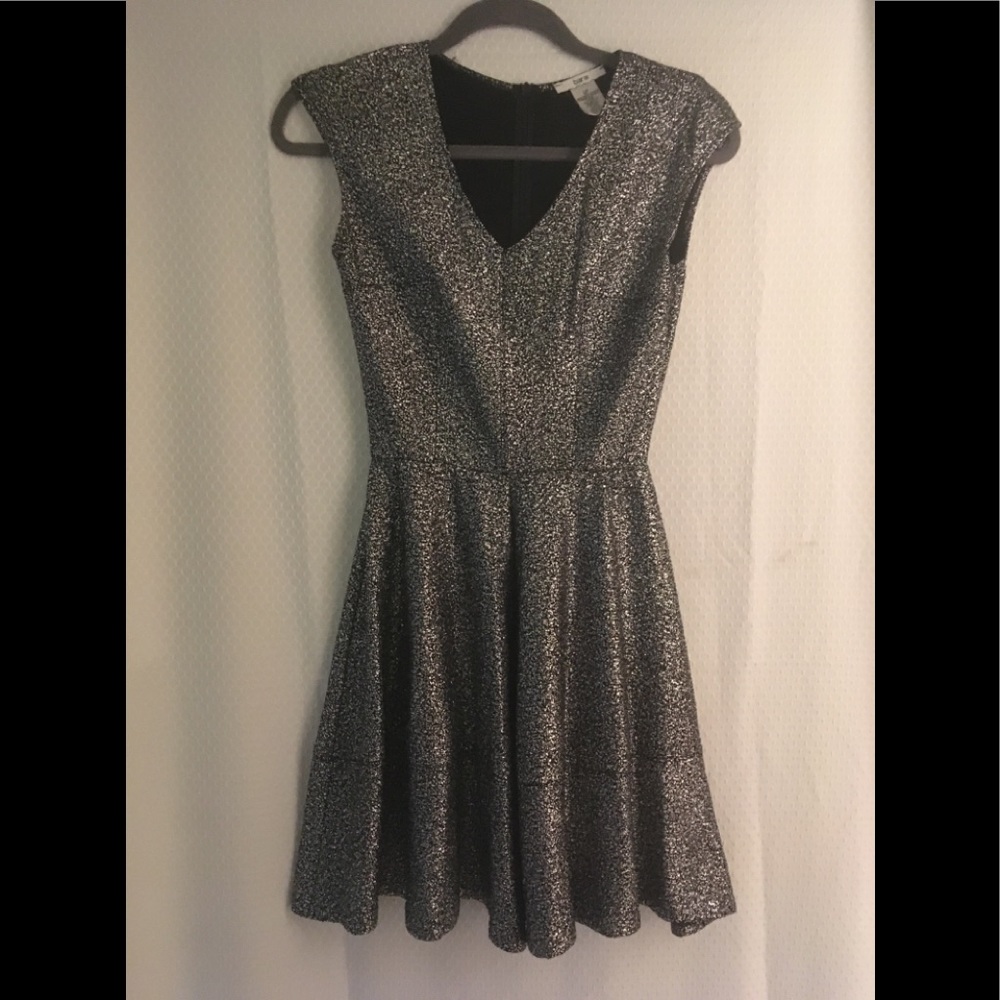 Short silver prom or cocktail dress